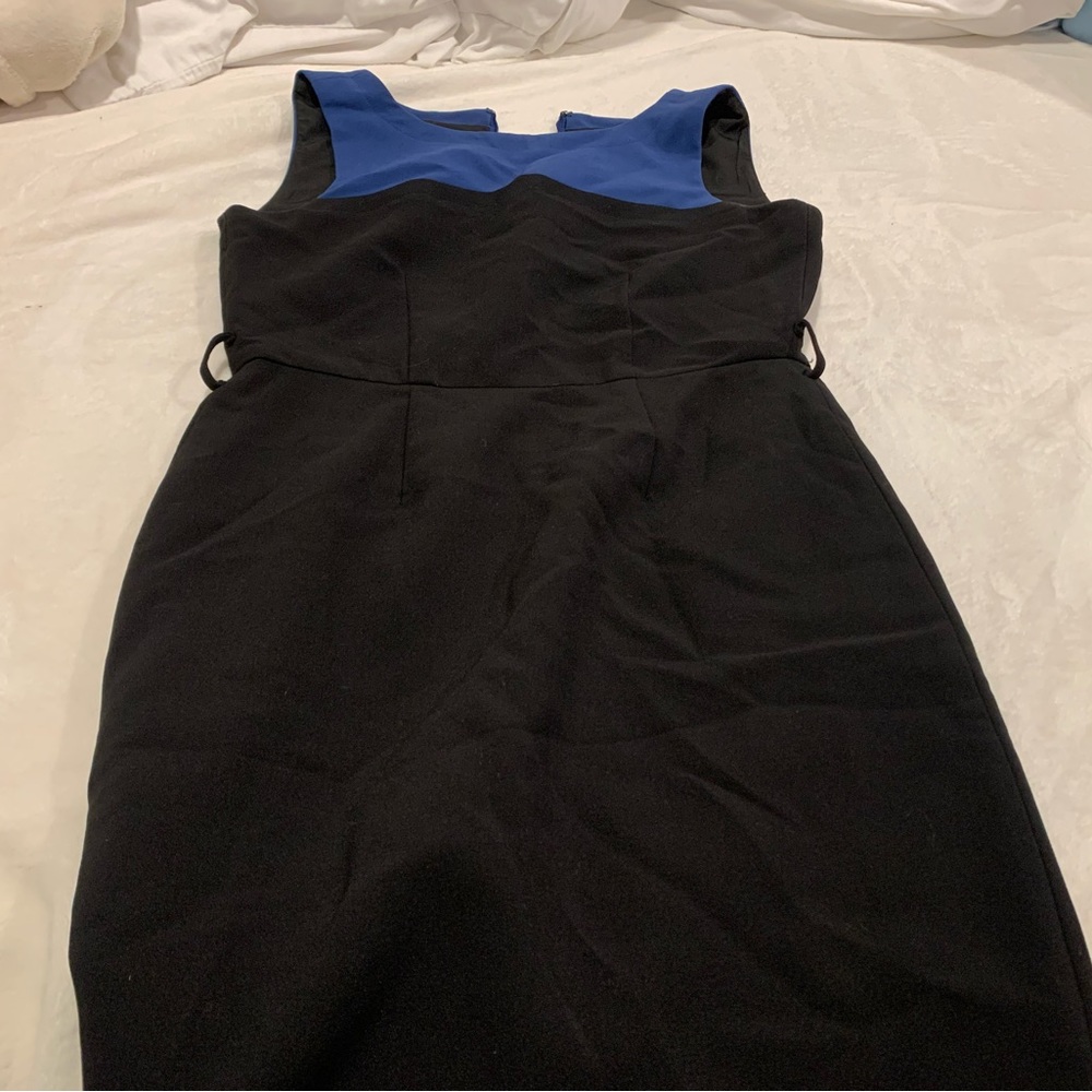 Blue and black dress